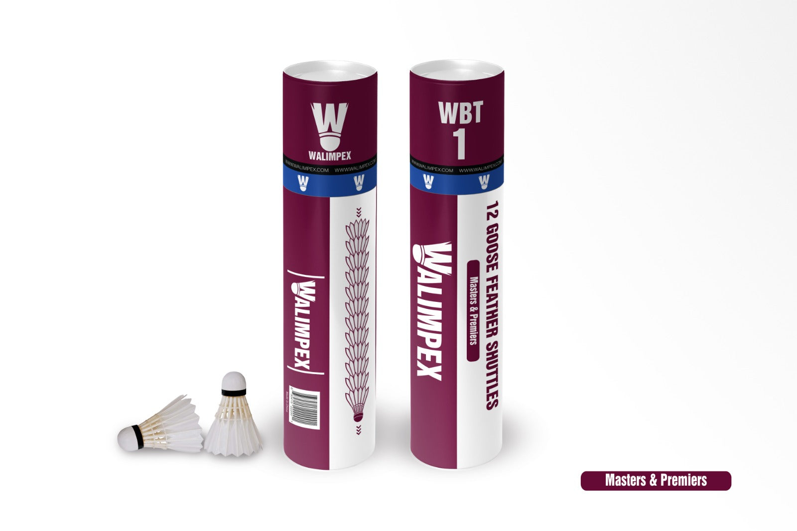 Walimpex WBT- 1:  12 Premium Goose Feather Shuttlecocks